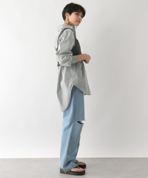 RAGEBLUE（レイジブルー）の「クロシェ編みビスチェ/セットワンピース（ワンピース・レディース・ホワイト/ライトブルー/ネイビー・FREE）」の7枚目の写真