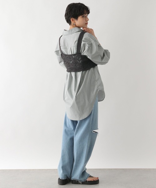 RAGEBLUE（レイジブルー）の「クロシェ編みビスチェ/セットワンピース（ワンピース・レディース・ホワイト/ライトブルー/ネイビー・FREE）」の8枚目の写真