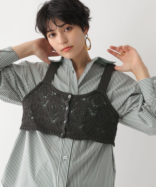 RAGEBLUE（レイジブルー）の「クロシェ編みビスチェ/セットワンピース（ワンピース・レディース・ホワイト/ライトブルー/ネイビー・FREE）」の9枚目の写真