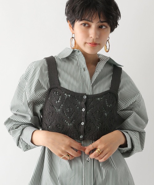 RAGEBLUE（レイジブルー）の「クロシェ編みビスチェ/セットワンピース（ワンピース・レディース・ホワイト/ライトブルー/ネイビー・FREE）」の10枚目の写真