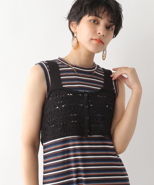 RAGEBLUE（レイジブルー）の「クロシェ編みビスチェ/セットワンピース（ワンピース・レディース・ホワイト/ライトブルー/ネイビー・FREE）」の11枚目の写真