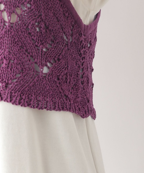 RAGEBLUE（レイジブルー）の「クロシェ編みビスチェ/セットワンピース（ワンピース・レディース・ホワイト/ライトブルー/ネイビー・FREE）」の16枚目の写真