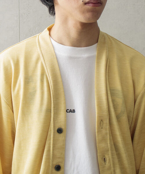 GLOSTER（グロスター）の「【GLOSTER/グロスター】ソアリネンカノコ サマーカーディガン サマーカーデ シアーニット（カーディガン/ボレロ・メンズ・アイボリー/イエロー/ライトブルー/オリーブ・M/L）」の6枚目の写真