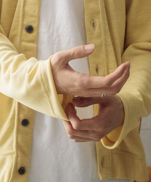 GLOSTER（グロスター）の「【GLOSTER/グロスター】ソアリネンカノコ サマーカーディガン サマーカーデ シアーニット（カーディガン/ボレロ・メンズ・アイボリー/イエロー/ライトブルー/オリーブ・M/L）」の7枚目の写真