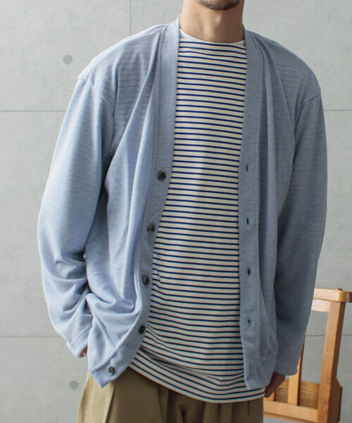 GLOSTER（グロスター）の「【GLOSTER/グロスター】ソアリネンカノコ サマーカーディガン サマーカーデ シアーニット（カーディガン/ボレロ・メンズ・アイボリー/イエロー/ライトブルー/オリーブ・M/L）」の17枚目の写真