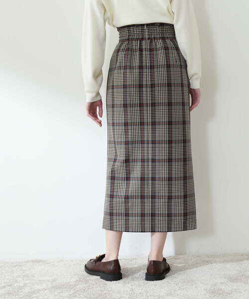 N.(N. Natural Beauty Basic)(エヌエヌナチュラルビューティーベーシック)の「【S Size Line】◆チェック柄スリットタイトスカート(スカート・レディース・ブラウン系その他/ベージュ系その他・SMALL/MEDIUM)」の18枚目の写真