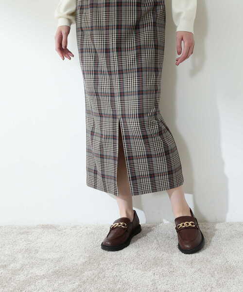 N.(N. Natural Beauty Basic)(エヌエヌナチュラルビューティーベーシック)の「【S Size Line】◆チェック柄スリットタイトスカート(スカート・レディース・ブラウン系その他/ベージュ系その他・SMALL/MEDIUM)」の20枚目の写真