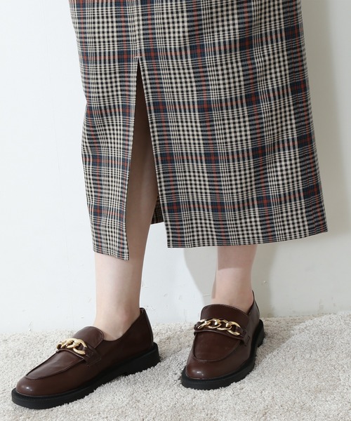 N.(N. Natural Beauty Basic)(エヌエヌナチュラルビューティーベーシック)の「【S Size Line】◆チェック柄スリットタイトスカート(スカート・レディース・ブラウン系その他/ベージュ系その他・SMALL/MEDIUM)」の8枚目の写真