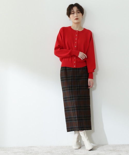 N.(N. Natural Beauty Basic)(エヌエヌナチュラルビューティーベーシック)の「【S Size Line】◆チェック柄スリットタイトスカート(スカート・レディース・ブラウン系その他/ベージュ系その他・SMALL/MEDIUM)」の7枚目の写真