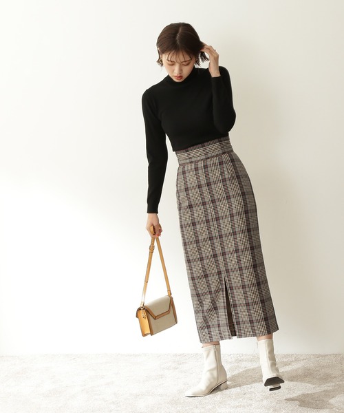 N.(N. Natural Beauty Basic)(エヌエヌナチュラルビューティーベーシック)の「【S Size Line】◆チェック柄スリットタイトスカート(スカート・レディース・ブラウン系その他/ベージュ系その他・SMALL/MEDIUM)」の14枚目の写真