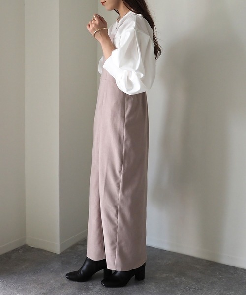 Riberry(リベリー)の「起毛ツイル フロントスリットキャミワンピース(ワンピース・レディース・チャコールグレー/ベージュ/アイボリー・MEDIUM)」の12枚目の写真