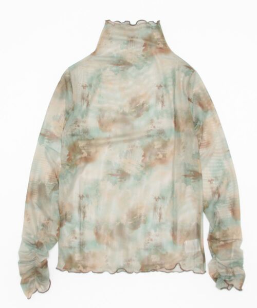 SpRay(スプレイ)の「水彩柄シアーボトルネックカットソー(Tシャツ/カットソー・レディース・アイボリー/グレイッシュベージュ/レンガ・FREE)」の20枚目の写真