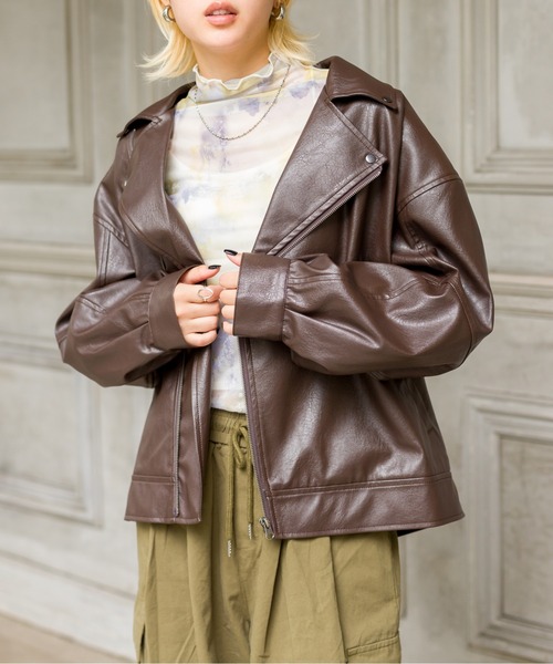 SpRay(スプレイ)の「水彩柄シアーボトルネックカットソー(Tシャツ/カットソー・レディース・アイボリー/グレイッシュベージュ/レンガ・FREE)」の16枚目の写真