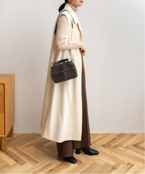 RANDA(ランダ)の「ノースリーブロングコート(その他アウター・レディース・ブラック/クリーム/チェック・1/0)」の19枚目の写真