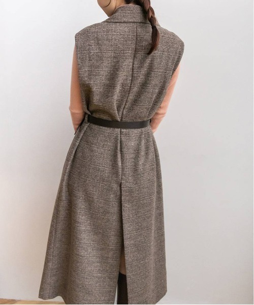 RANDA(ランダ)の「ノースリーブロングコート(その他アウター・レディース・ブラック/クリーム/チェック・1/0)」の17枚目の写真