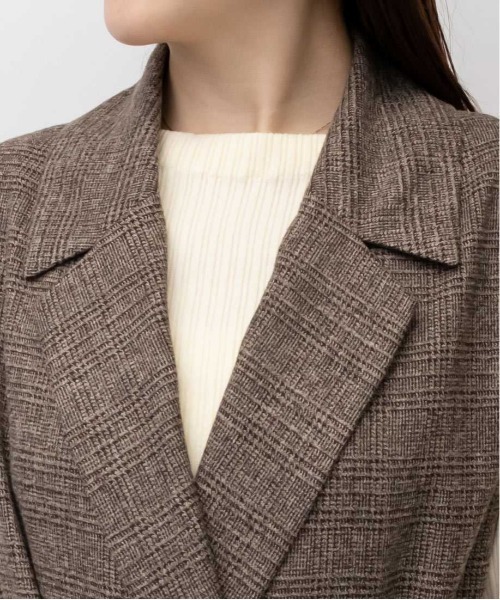 RANDA(ランダ)の「ノースリーブロングコート(その他アウター・レディース・ブラック/クリーム/チェック・1/0)」の5枚目の写真