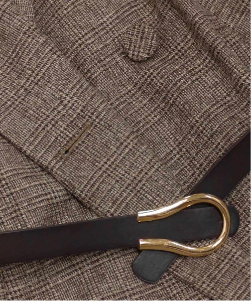 RANDA(ランダ)の「ノースリーブロングコート(その他アウター・レディース・ブラック/クリーム/チェック・1/0)」の8枚目の写真