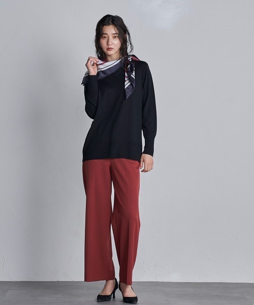 la.f…(ラエフ)の「ECOLUX Vネックニット≪手洗い可能≫(ニット/セーター・レディース・チャコールグレー/ネイビー/レッド/ブルー・11号/9号/7号)」の8枚目の写真