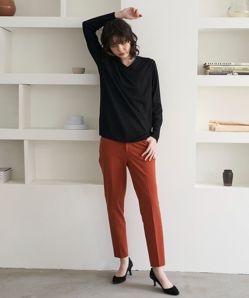 la.f…(ラエフ)の「ECOLUX Vネックニット≪手洗い可能≫(ニット/セーター・レディース・チャコールグレー/ネイビー/レッド/ブルー・11号/9号/7号)」の22枚目の写真
