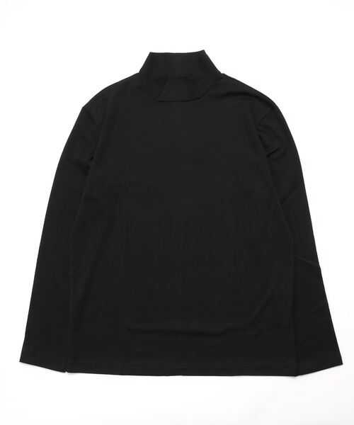 ATTACHMENT（アタッチメント）の「ATTACHMENT / アタッチメント/COTTON DOUBLE FACE HIGHNECK L/S TEE（その他トップス・メンズ・ブラック/チャコール・1/2/3）」の2枚目の写真