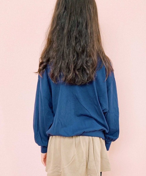 THE CASUAL（カジュアル）の「2WAYドルマンカーデ（カーディガン/ボレロ・キッズ・ブラック/チャコール/杢グレー/ダークグリーン/オフホワイト/ネイビー/マスタード/ベージュ・140cm/160cm/150cm/120cm/110cm/130cm）」の22枚目の写真