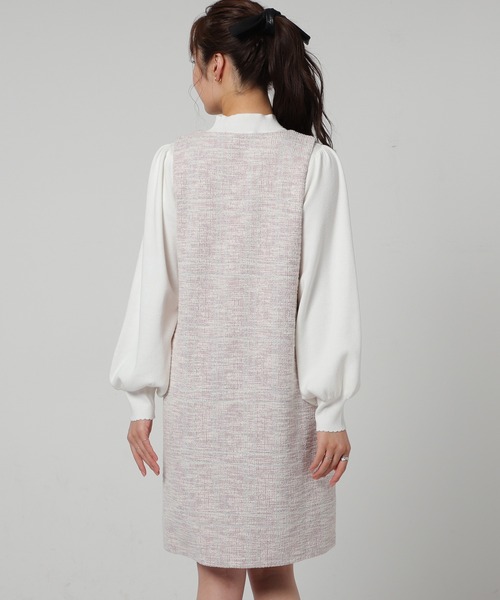 未使用ツイード ブラック/ホワイトジャンパースカート 未使用ツイード ブラック/ホワイトジャンパースカート