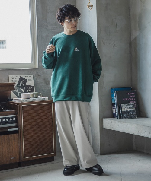 RAGEBLUE（レイジブルー）の「カットスウェード/ワンポイント刺繍クルー（スウェット・メンズ・ホワイト/ライトブルー/ブラック/グリーン/ブルー/ライトグリーン/オレンジ/ブラウン・SMALL/MEDIUM/LARGE）」の22枚目の写真