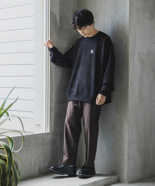 RAGEBLUE（レイジブルー）の「カットスウェード/ワンポイント刺繍クルー（スウェット・メンズ・ホワイト/ライトブルー/ブラック/グリーン/ブルー/ライトグリーン/オレンジ/ブラウン・SMALL/MEDIUM/LARGE）」の15枚目の写真