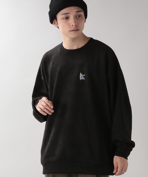 RAGEBLUE（レイジブルー）の「カットスウェード/ワンポイント刺繍クルー（スウェット・メンズ・ホワイト/ライトブルー/ブラック/グリーン/ブルー/ライトグリーン/オレンジ/ブラウン・SMALL/MEDIUM/LARGE）」の20枚目の写真