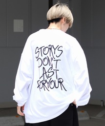 イラストバックプリント / ワンポイント刺繍 ビッグシルエットロンT カットソー ユニセックス【ILL’S】