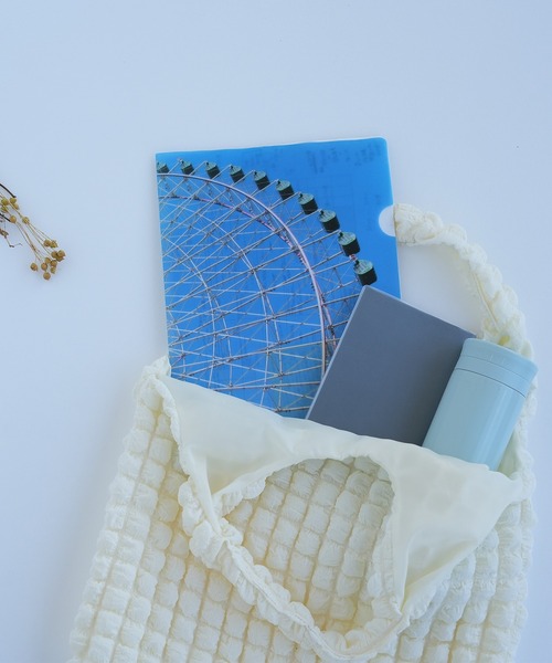 IAMUSE（アイアミューズ）の「ぽこぽこトートバッグ S0772【IAMUSE】（トートバッグ・レディース・ミント/ライラック/ブルーグレー/ブラック/オフホワイト・FREE）」の9枚目の写真