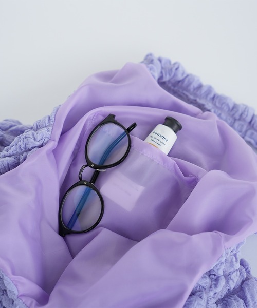 IAMUSE（アイアミューズ）の「ぽこぽこトートバッグ S0772【IAMUSE】（トートバッグ・レディース・ミント/ライラック/ブルーグレー/ブラック/オフホワイト・FREE）」の10枚目の写真