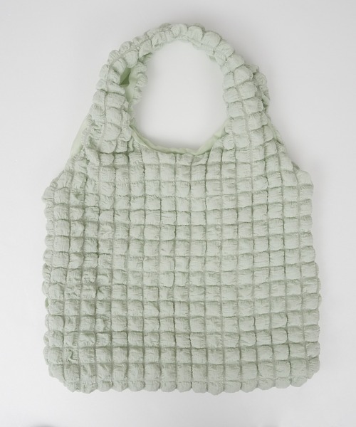 IAMUSE（アイアミューズ）の「ぽこぽこトートバッグ S0772【IAMUSE】（トートバッグ・レディース・ミント/ライラック/ブルーグレー/ブラック/オフホワイト・FREE）」の20枚目の写真