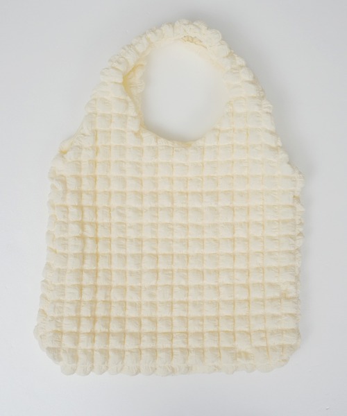 IAMUSE（アイアミューズ）の「ぽこぽこトートバッグ S0772【IAMUSE】（トートバッグ・レディース・ミント/ライラック/ブルーグレー/ブラック/オフホワイト・FREE）」の11枚目の写真