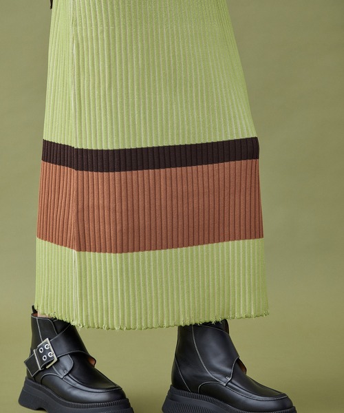 INella（イネラ）の「【INella/イネラ】マルチボーダーロングニットワンピース（ワンピース・レディース・グリーン/ベージュ・FREE）」の18枚目の写真