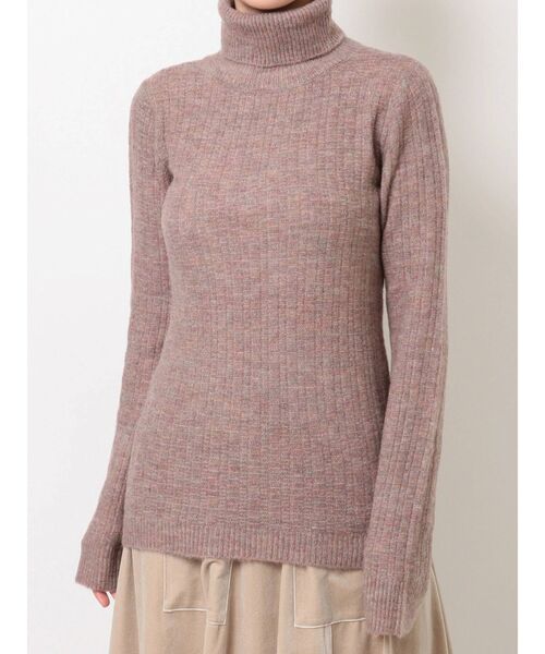 merry jenny（メリージェニー）の「メランジタートルニット（ニット/セーター・レディース・パープル/グレー/ピンク・FREE）」の3枚目の写真
