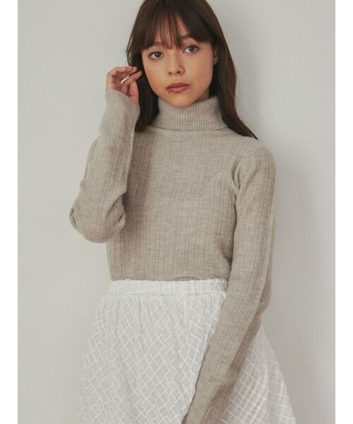 merry jenny（メリージェニー）の「メランジタートルニット（ニット/セーター・レディース・パープル/グレー/ピンク・FREE）」の10枚目の写真