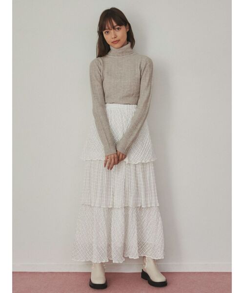 merry jenny（メリージェニー）の「メランジタートルニット（ニット/セーター・レディース・パープル/グレー/ピンク・FREE）」の7枚目の写真