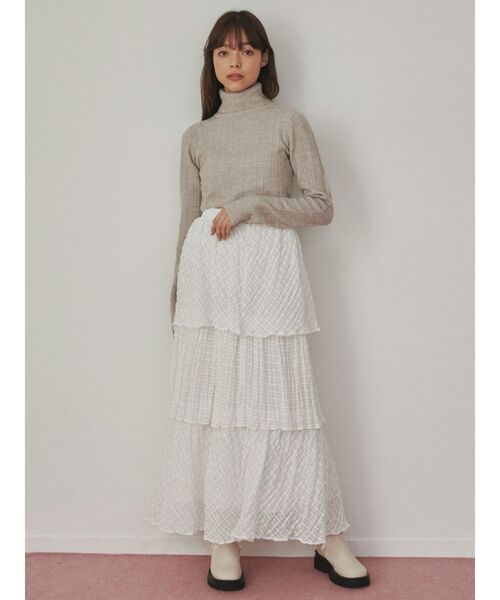 merry jenny（メリージェニー）の「メランジタートルニット（ニット/セーター・レディース・パープル/グレー/ピンク・FREE）」の13枚目の写真