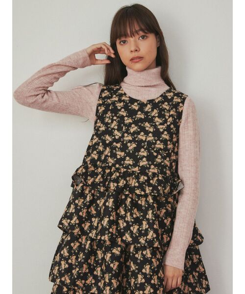 merry jenny（メリージェニー）の「メランジタートルニット（ニット/セーター・レディース・パープル/グレー/ピンク・FREE）」の4枚目の写真