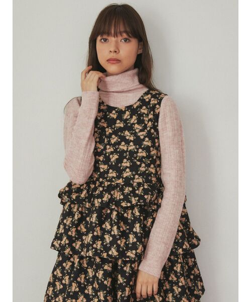 merry jenny（メリージェニー）の「メランジタートルニット（ニット/セーター・レディース・パープル/グレー/ピンク・FREE）」の9枚目の写真