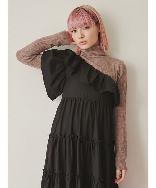 merry jenny（メリージェニー）の「メランジタートルニット（ニット/セーター・レディース・パープル/グレー/ピンク・FREE）」の17枚目の写真