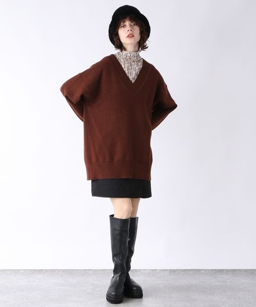 充実の品 JEANASIS（ジーナシス）の「アートガラハイネックLSTEE/168354 ジャケット・アウター