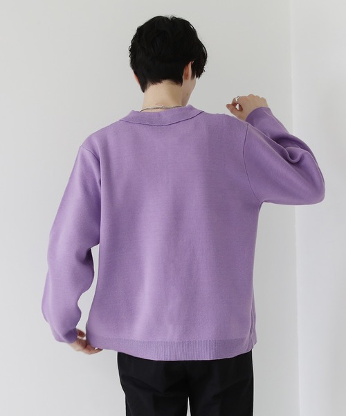 HARRODS(ハロッズ) カーディガン レディース美品  - ライトピンク×ライトパープル×パープル 長袖/アーガイル/ビーズ レディス抗ピル長袖カーディガンロング[ディーフェイズ製品] D-1002