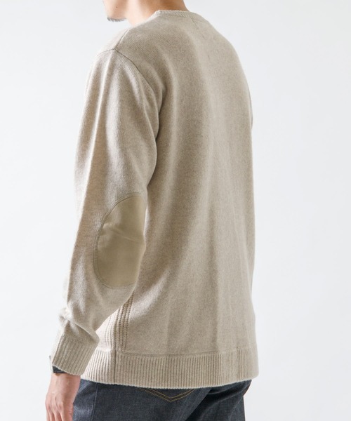 URBAN RESEARCH ROSSO MEN(アーバンリサーチロッソメン)の「『XLサイズあり』ハミルトンラムズウールエルボーパッチニット(ニット/セーター・メンズ・ブラック/ベージュ/ネイビー/オレンジ/ベージュ系その他・SMALL/MEDIUM/LARGE/X-LARGE)」の7枚目の写真
