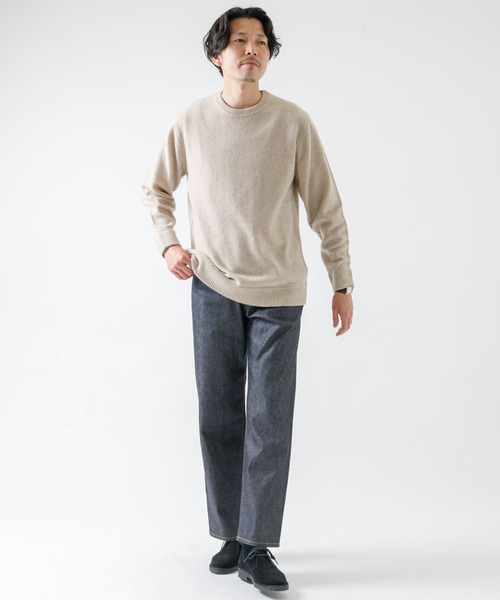 URBAN RESEARCH ROSSO MEN(アーバンリサーチロッソメン)の「『XLサイズあり』ハミルトンラムズウールエルボーパッチニット(ニット/セーター・メンズ・ブラック/ベージュ/ネイビー/オレンジ/ベージュ系その他・SMALL/MEDIUM/LARGE/X-LARGE)」の9枚目の写真