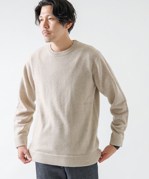 URBAN RESEARCH ROSSO MEN(アーバンリサーチロッソメン)の「『XLサイズあり』ハミルトンラムズウールエルボーパッチニット(ニット/セーター・メンズ・ブラック/ベージュ/ネイビー/オレンジ/ベージュ系その他・SMALL/MEDIUM/LARGE/X-LARGE)」の12枚目の写真