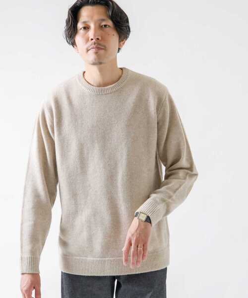 URBAN RESEARCH ROSSO MEN(アーバンリサーチロッソメン)の「『XLサイズあり』ハミルトンラムズウールエルボーパッチニット(ニット/セーター・メンズ・ブラック/ベージュ/ネイビー/オレンジ/ベージュ系その他・SMALL/MEDIUM/LARGE/X-LARGE)」の14枚目の写真