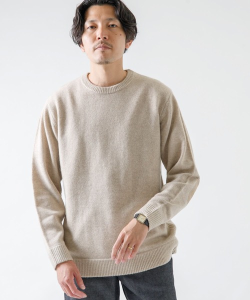 URBAN RESEARCH ROSSO MEN(アーバンリサーチロッソメン)の「『XLサイズあり』ハミルトンラムズウールエルボーパッチニット(ニット/セーター・メンズ・ブラック/ベージュ/ネイビー/オレンジ/ベージュ系その他・SMALL/MEDIUM/LARGE/X-LARGE)」の15枚目の写真