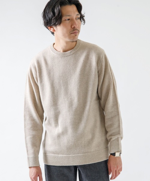 URBAN RESEARCH ROSSO MEN(アーバンリサーチロッソメン)の「『XLサイズあり』ハミルトンラムズウールエルボーパッチニット(ニット/セーター・メンズ・ブラック/ベージュ/ネイビー/オレンジ/ベージュ系その他・SMALL/MEDIUM/LARGE/X-LARGE)」の16枚目の写真